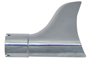 Set of 2. 7-1/8 inch Chrome Fishtail Tip Set for 1-3/4" Muffler