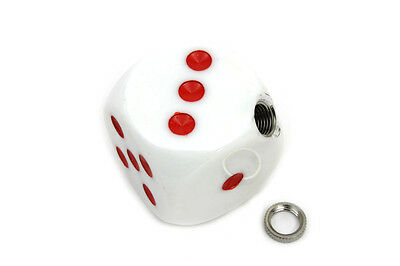 White Dice Style Shifter Knob, 5/16