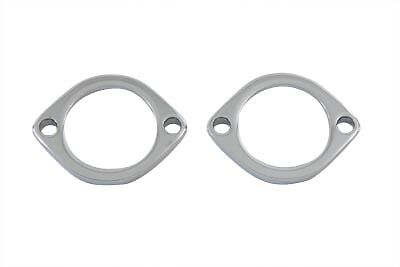 EXHAUST CLAMP FLANGE SET ONLY, CHROME