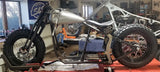 Black Adventure Bobber ST Frame Antique Springer Rolling Chassis,Shift Tank,Solo