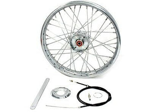 19" Mini-Drum Brake Chopper 40-Spoke Front Wheel w/3" Wide Hub & 5/8" Bearings