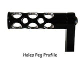 Black Anodized BILLET FORWARD CONTROLS FOR 1986-1999 SOFTAIL with Hole Pegs