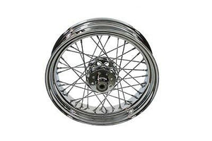 Rear wheel assembly, 40 Spoke, 16" x 4" chrome rim, Fits XL 1957-1978,K 1954-56