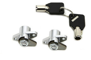 Chrome Saddlebag Lock and Key Kit