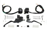 Black handlebar control kit, 9/16" bore master cylinder fits FXST/FLST 1996-2005