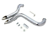 Chrome LAF exhaust header set, 2" o.d. fits Harley 1986-UP