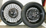 21" Front & 16"/150 Avon Tires + King Spoked Black Wheels - Mounted & Balanced!