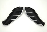 Black Windshield Deflector Set with Chrome Trim