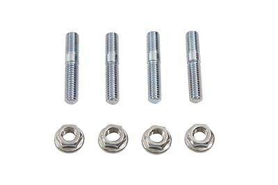 Exhaust Stud w Stainless Steel nuts, Replaces OEM No 12-2125, Fits FLST 1986-UP