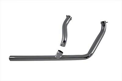 Chrome stock type 2 into 1 exhaust header for Harley FL 1970-1984