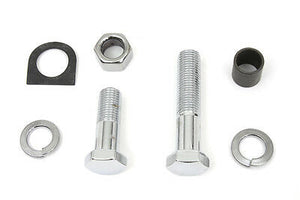 Chrome plated starter crank and kick starter pedal mounting kit.