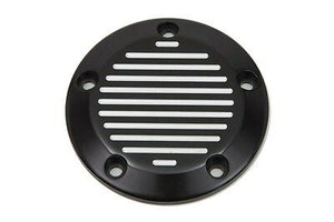 Black 5-Hole Ball Milled Ignition System Cover Fits FLT,FLST,FXST,FXD 1999-UP