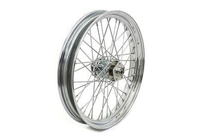 Chrome Front 23" x 3.00" dual disc wheel for Harley FL 1973-1984