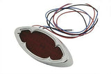 Chrome odins Oval LED 12 volt Motorcycle Tail lamp only w 2-1/2" stud space