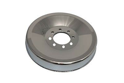 Chrome cover for rear brake drum with sprocket riveted on. Fits: XL 1952-1978