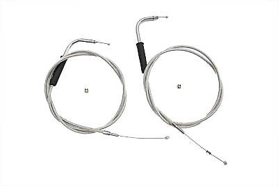 THROTTLE & IDLE CABLE SET, CLEAR SS