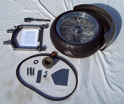 91-03 240/250 Sportster Wide Tire Swingarm Kit,Black Wheel/Tire/Fender/Support