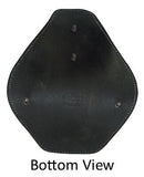 Black Leather Rich Phillips SNUB NOSE SOLO SEAT, 13" Long x 10" Wide, Steel Pan