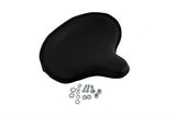ReplacesOEM No: 52004-25 black leather solo seat,rolled edge & nylon rivet strip