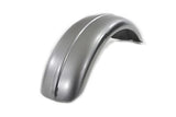 Round profile chopper raw fender, 8" wide, ribbed type British Style center bead