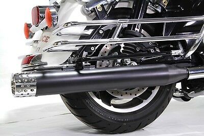 Black touring style muffler set, 4