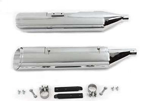 5-1/2" Monster Chrome Vance & Hines twin slash slip-on mufflers for FLT 1995-UP