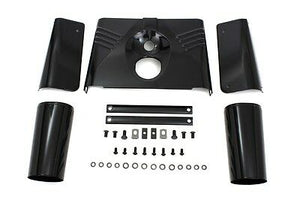 Black triple tree cover kit includes front,LF,RH panels Fits FLST 1986-1999