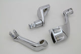 FXR 1982-1994 Chrome Driver Replica Footpeg Mount Set for male style pegs