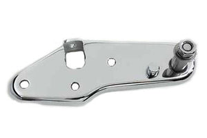 Chrome rear brake pedal mount plate.