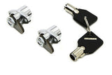 Chrome Saddlebag Lock and Key Kit