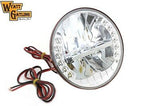 super bright white 7" LED Headlamp w 6 LED's per side, parabolic lens design