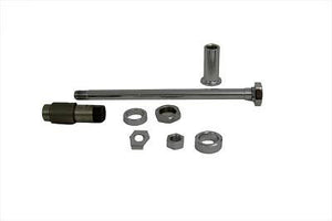 Kit includes 10-3/4" bearing surface length axle, nuts, sleeves, and spacer.