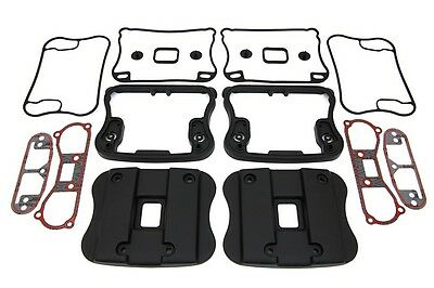 Top Rocker Box Cover and D-Ring Kit Black, XL Sportster 1991-2003