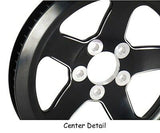 Black Anodized Billet 5 SPOKE REAR PULLEY FOR 2007/Later Harley SPORTSTER