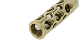 Brass swiss cheese shifter peg has a a 5/16-24UNF male end.