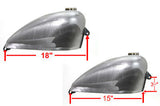 Universal Fit Chopper Peanut Gas Tank, 2.5 gallons, 22mm Petcock, Bayonet Neck