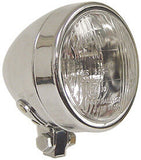 Chrome 12 Volt 3-1/2" HEADLIGHT 55/60 Watt Halogen Perfect for Springer Bobber