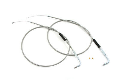 THROTTLE & IDLE CABLE SET, CLEAR SS