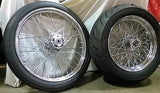 21" Speedmaster & 16" Avon 200 Tires + Spoked Wheels Kit - Mounted & Balanced!