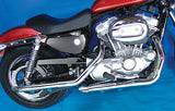 Chrome drag exhaust extension set with removable baffles,Fits Sportster 2004-Up