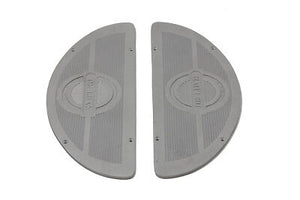 Deluxe aluminum footboard insert replaces rubber inserts as original 1940's