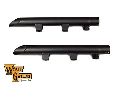 Black drag pipe exhaust extension set with removable baffles for XLH 2004-2013