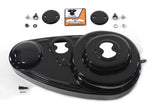 Black 45" outer primary cover kit includes cover, inspection plates, & Hardware