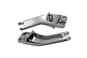 Chrome passenger footpeg mount bracket set. Fits: FXD 2006-UP FXDWG 2006-UP