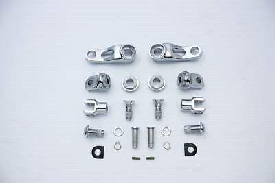 Passenger footpeg mount kit is chrome and for male pegs. Fits FLT 1993-UP