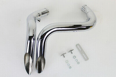 Straight Down Drag Pipe Set Chrome Fits: FXST 2006-2017