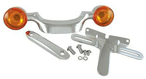 Chrome TURN SIGNAL BAR & LICENSE PLATE RELOCATION KIT @ Touring Models 1998/2008