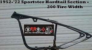 Weld-on 1952-'72 XL/Sportster Hardtail Frame Section 5" Stretch, 200 Tire Width