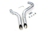 Chrome LAF exhaust header set, 2" o.d. fits Harley 1986-UP