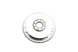 Chrome rear brake drum includes sprocket riveted on, replaces OEM No: 41401-52